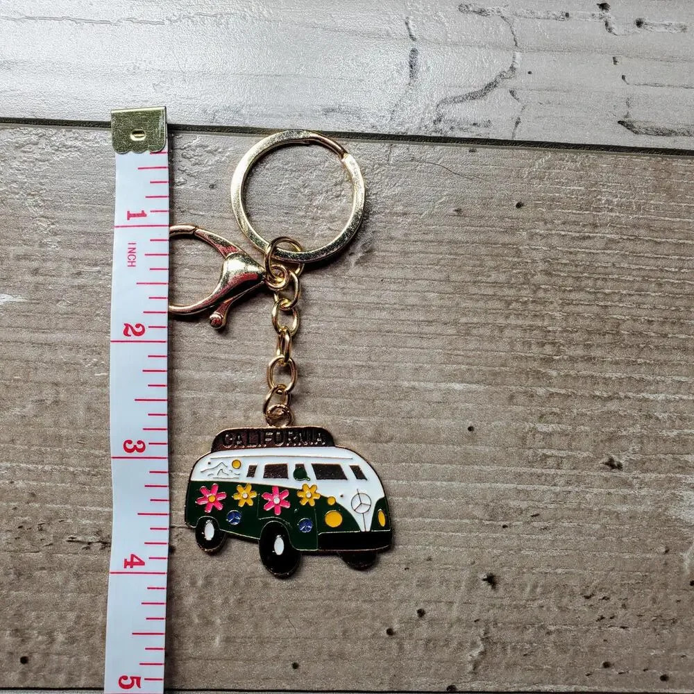 Volkswagon California Retro Hippie Van Keychain NWOT - Picture 5 of 15